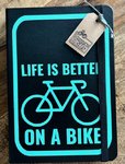 B&T Cycling Gifts Notitieboek A5 Zwart/Mint