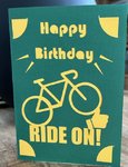B&T Gifts Birthday Card Ride On Groen