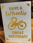 B&T Gifts Birthday Card Wheeli Light Blue